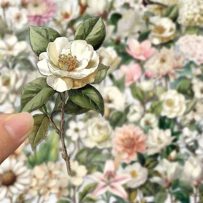 Individual Decorative Floral PET Sticker