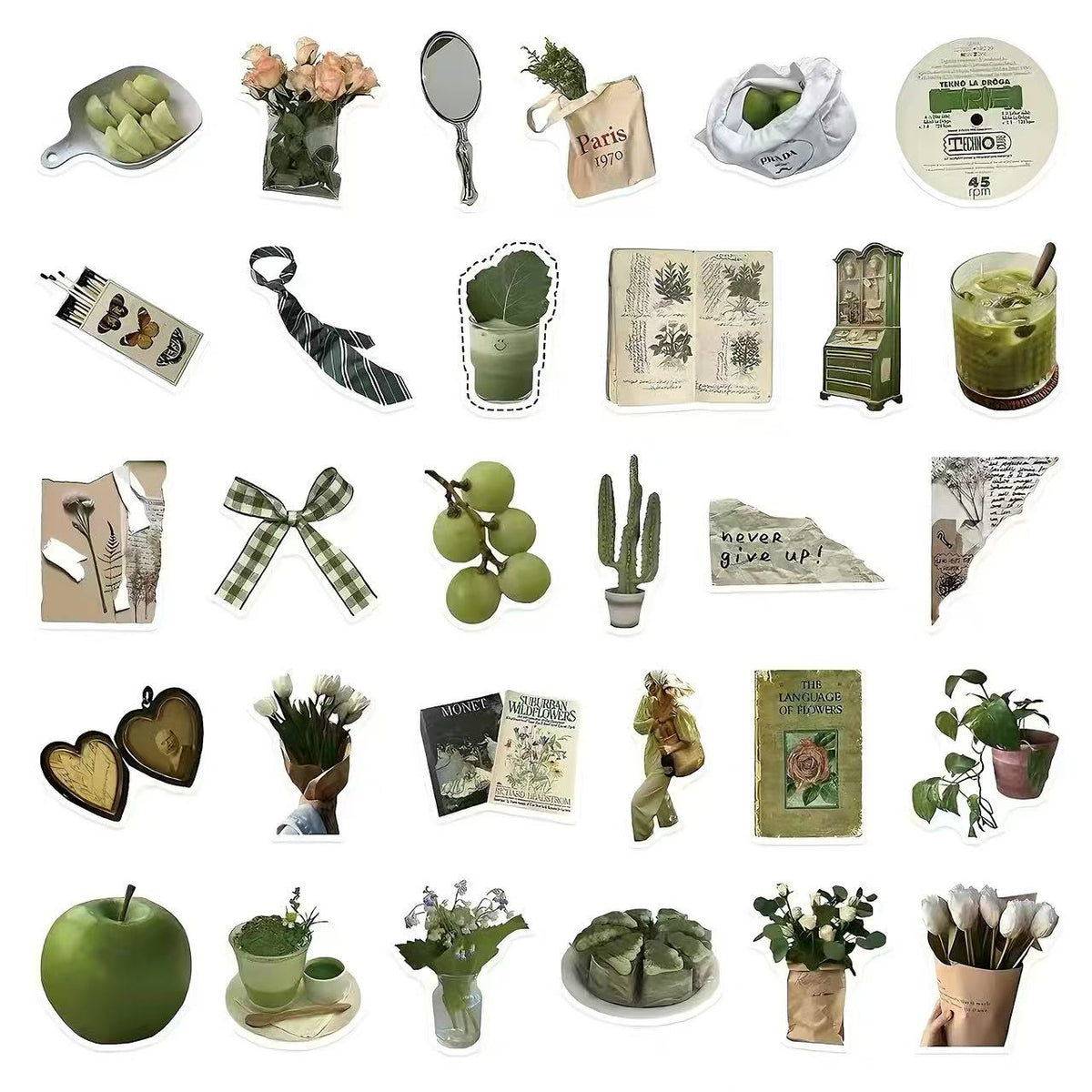 Green Aesthetic PET Sticker