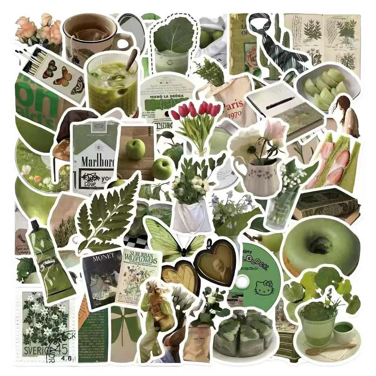 Green Aesthetic PET Sticker