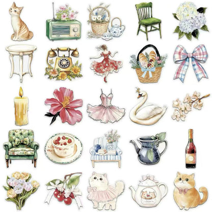 Vintage Fairy Tale PET Die-Cut Sticker