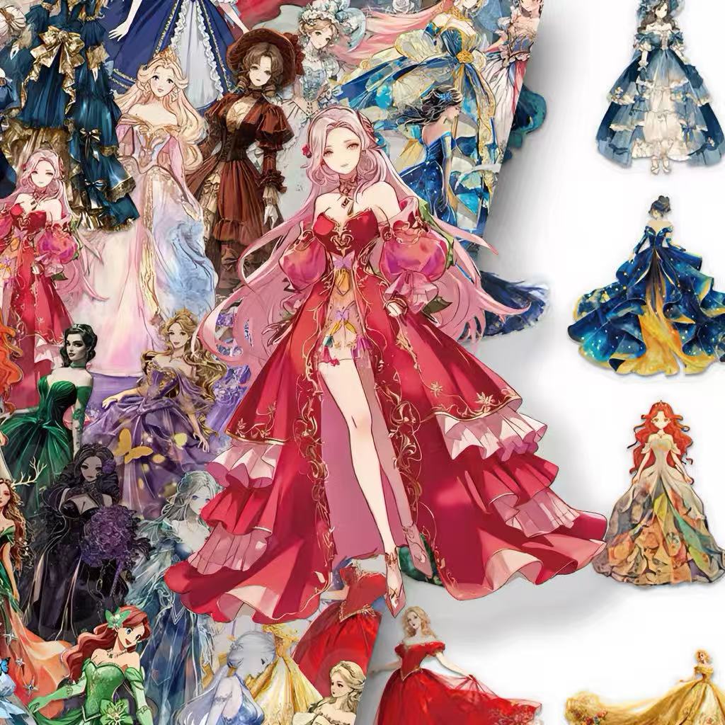 Fantasy Gown Theme PET Sticker