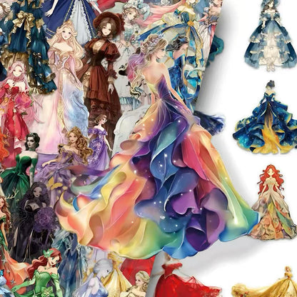 Fantasy Gown Theme PET Sticker