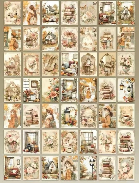 Vintage Watercolor Journal Scrapbook Paper