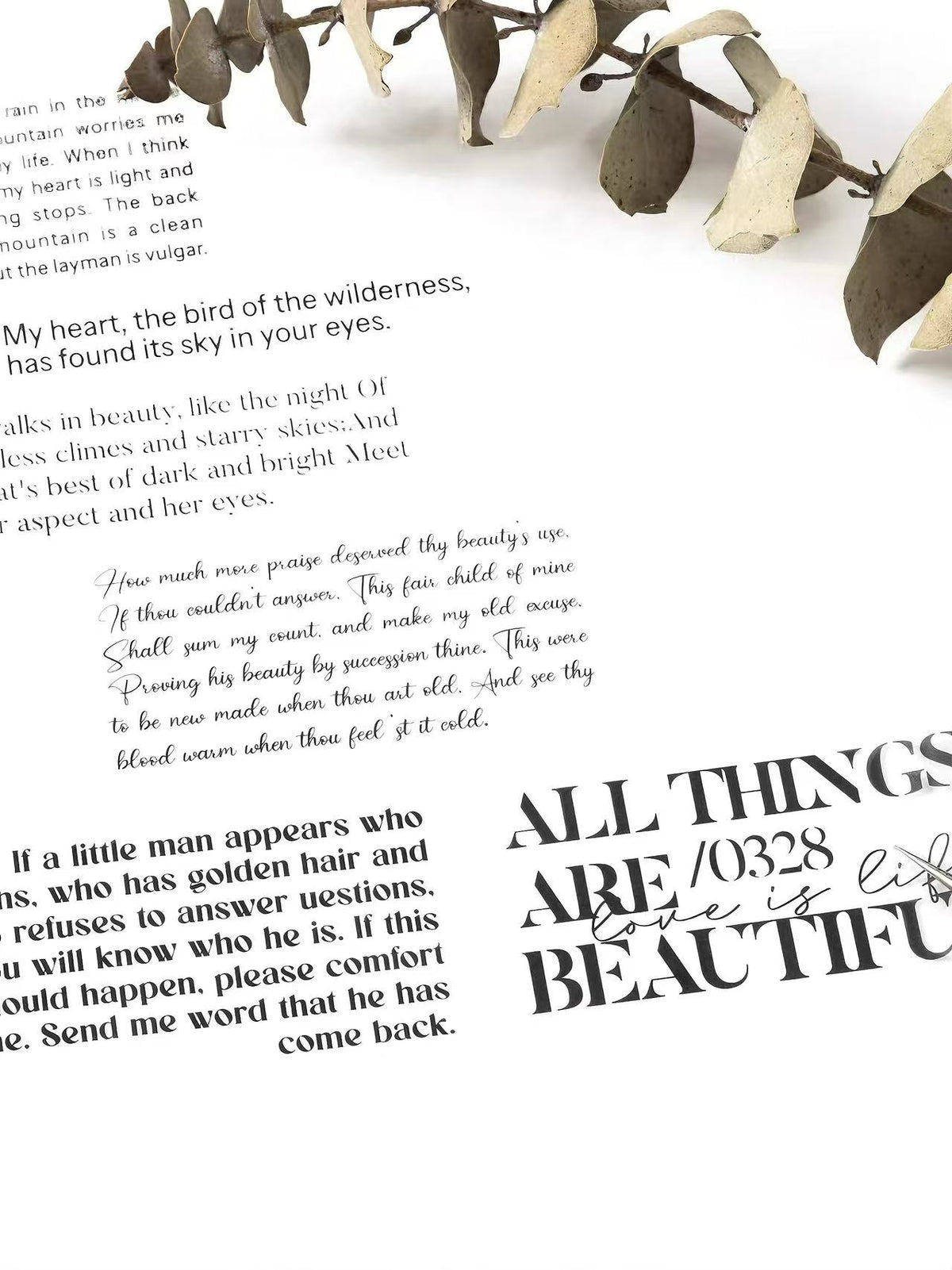 Artistic English Quote PET Die-Cut Tape