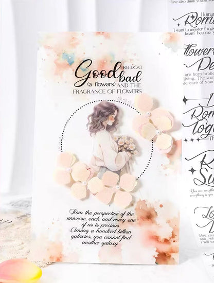 Artistic English Quote PET Die-Cut Tape