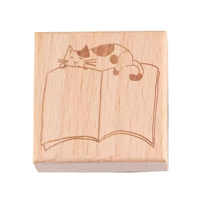 Hand-Drawn Animal Frame Wooden Stamp
