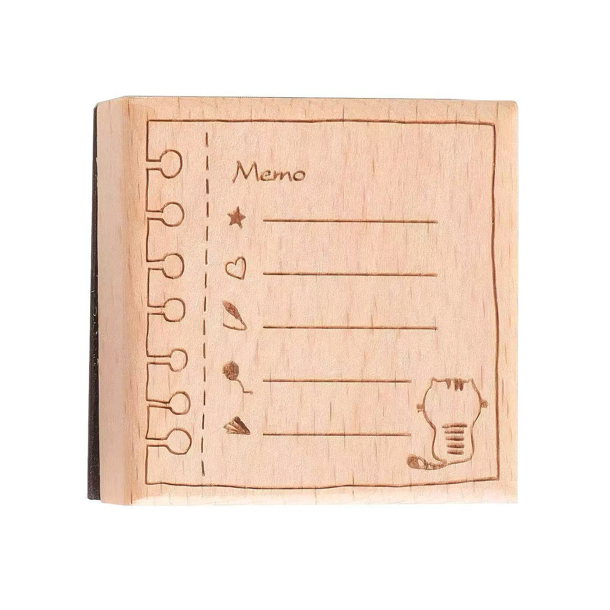 Hand-Drawn Animal Frame Wooden Stamp