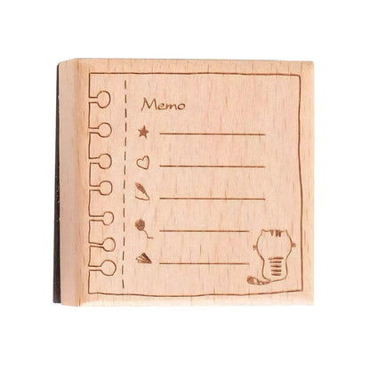 Hand-Drawn Animal Frame Wooden Stamp