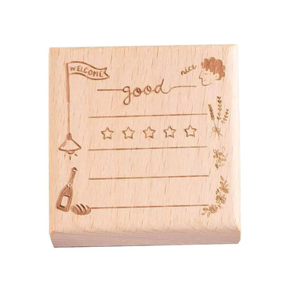 Hand-Drawn Animal Frame Wooden Stamp