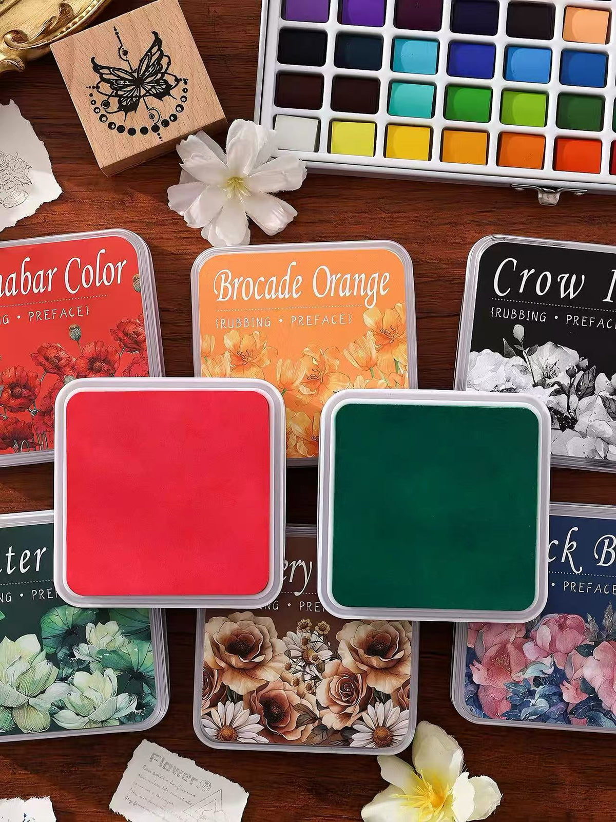 Floral Case Ink Pad