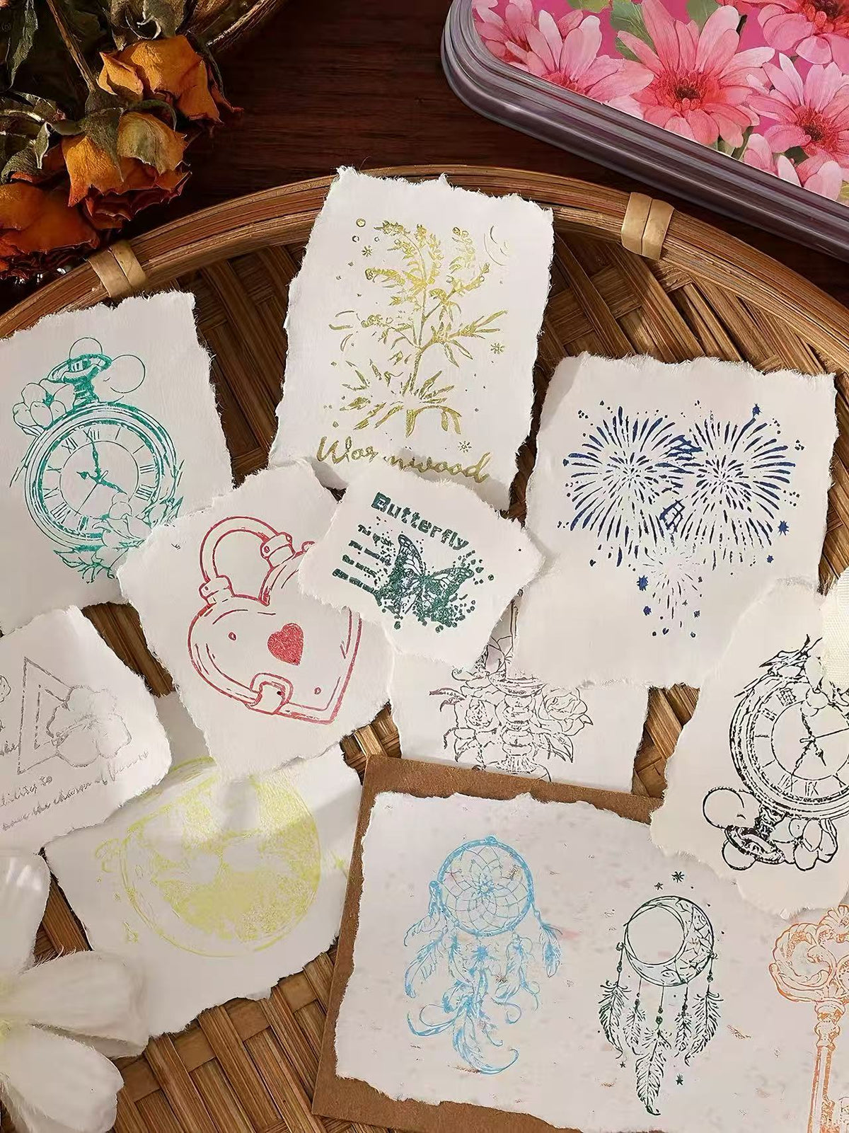 Floral Case Ink Pad