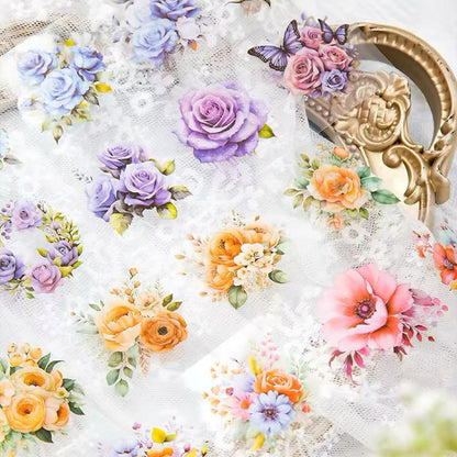 Multi-Theme Floral Die-Cut PET Tape