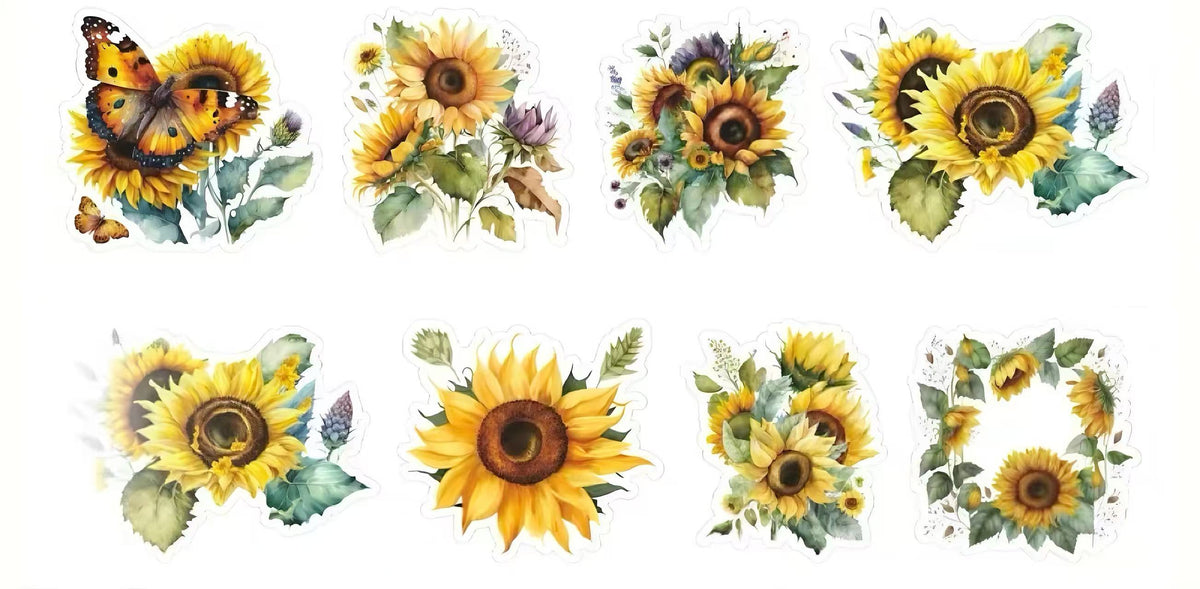 Multi-Theme Floral Die-Cut PET Tape