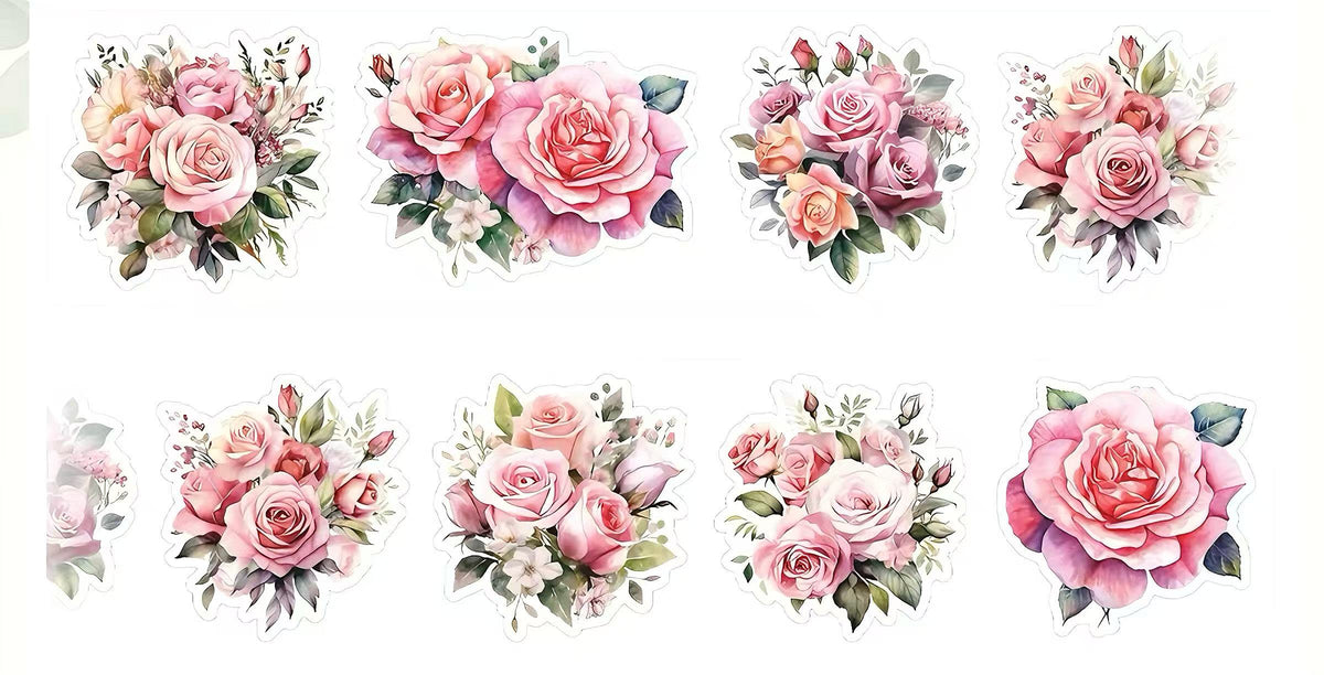Multi-Theme Floral Die-Cut PET Tape