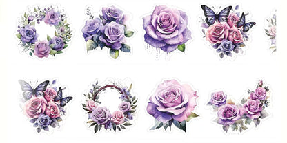 Multi-Theme Floral Die-Cut PET Tape