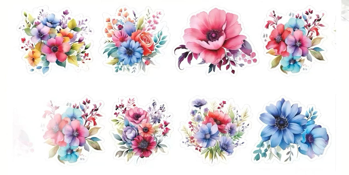 Multi-Theme Floral Die-Cut PET Tape