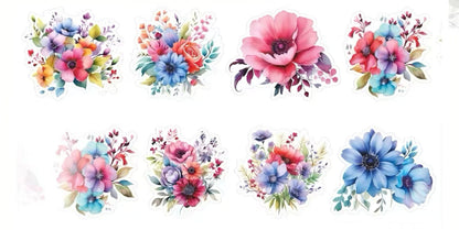 Multi-Theme Floral Die-Cut PET Tape