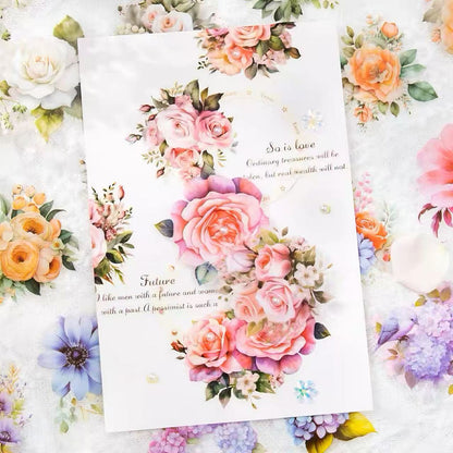 Multi-Theme Floral Die-Cut PET Tape