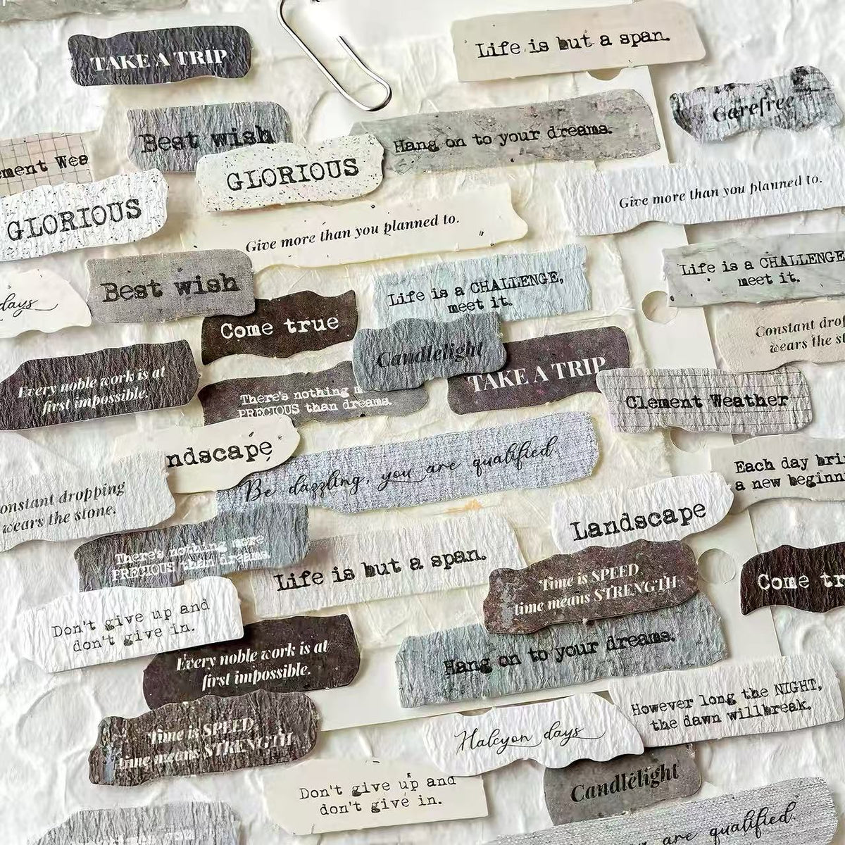 Scrapbook Quote Paper Stickers