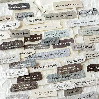 Scrapbook Quote Paper Stickers