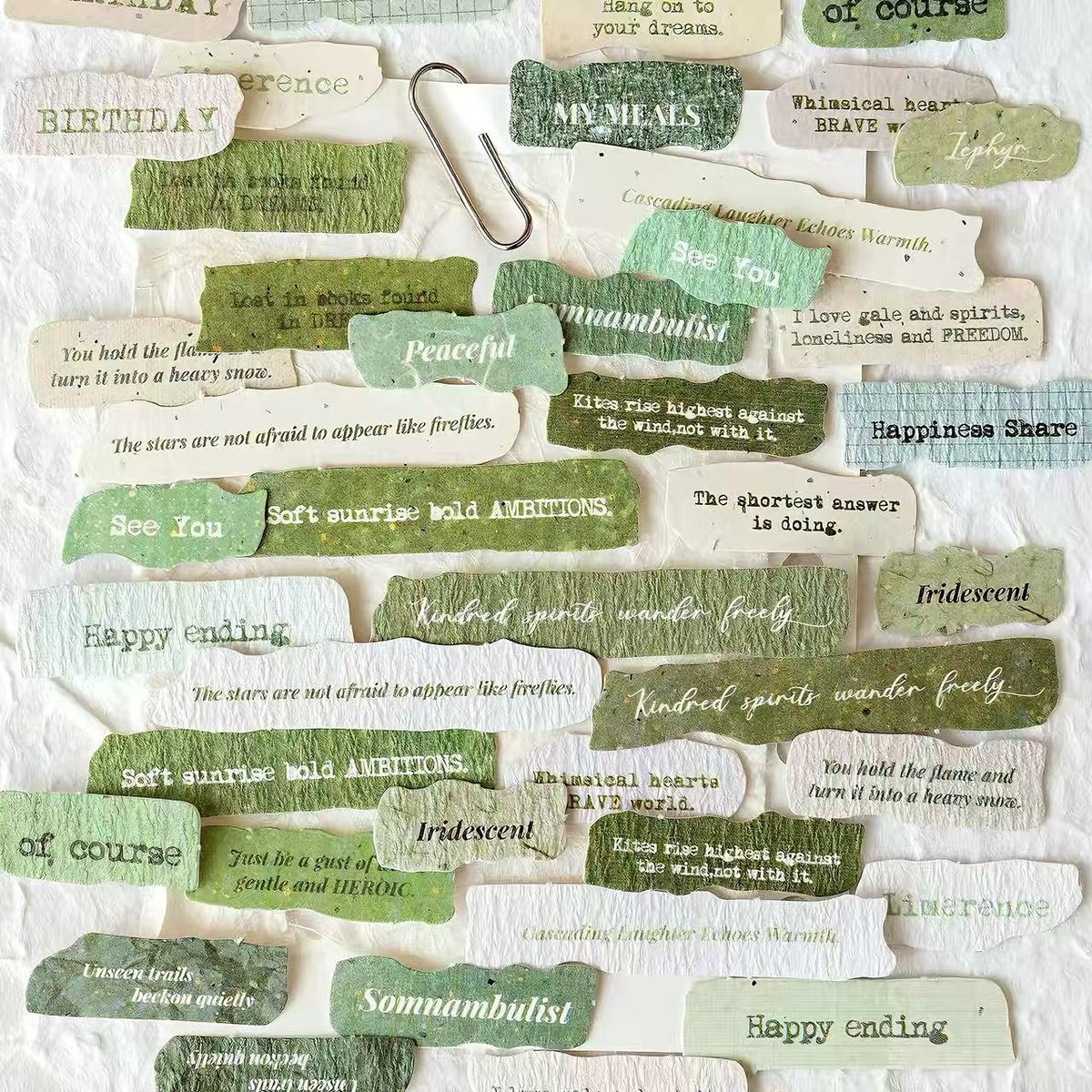 Scrapbook Quote Paper Stickers