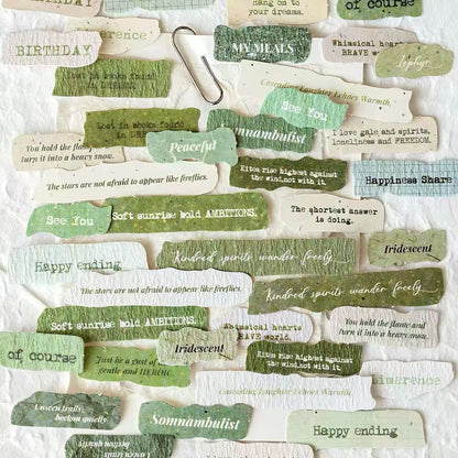 Scrapbook Quote Paper Stickers
