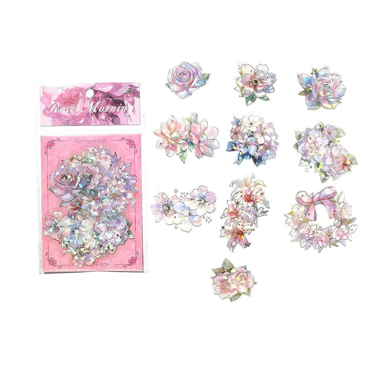 Holographic Floral PET Sticker