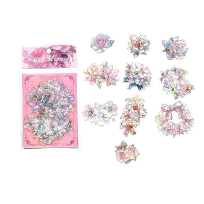 Holographic Floral PET Sticker