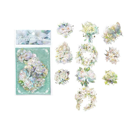 Holographic Floral PET Sticker
