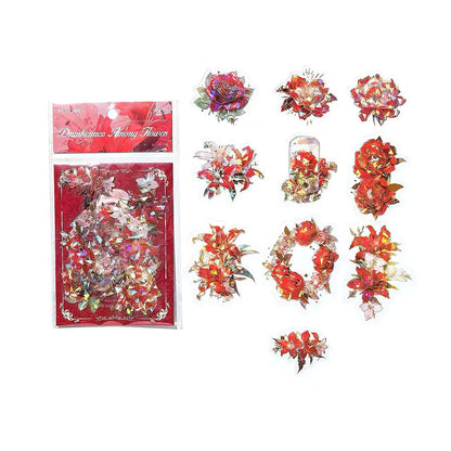Holographic Floral PET Sticker