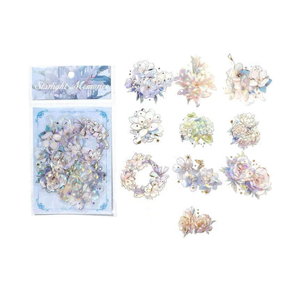 Holographic Floral PET Sticker