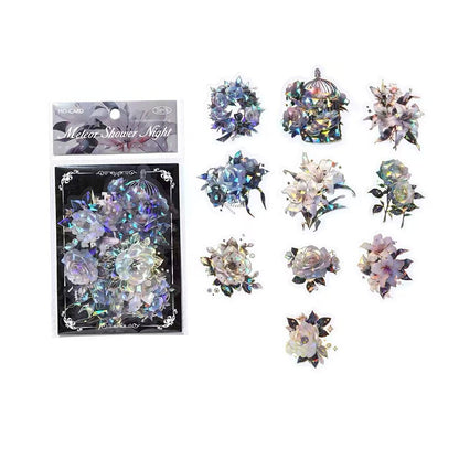Holographic Floral PET Sticker