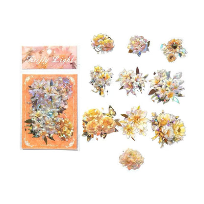 Holographic Floral PET Sticker