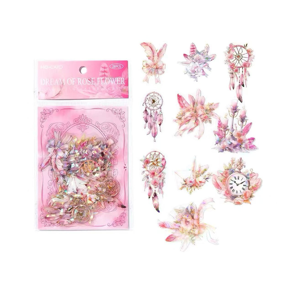 Holographic Floral PET Sticker