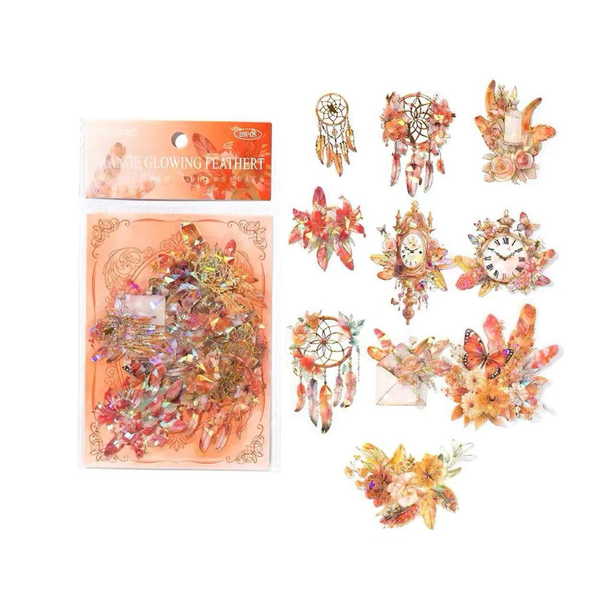 Holographic Floral PET Sticker