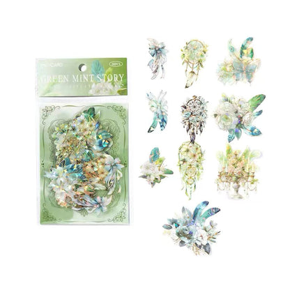 Holographic Floral PET Sticker