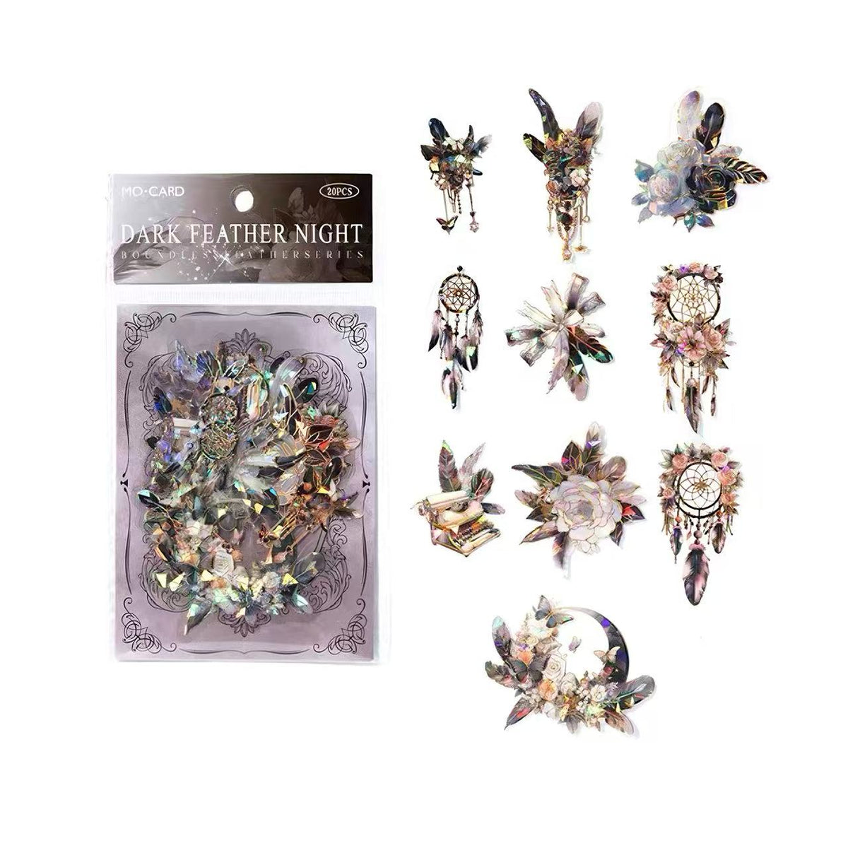 Holographic Floral PET Sticker