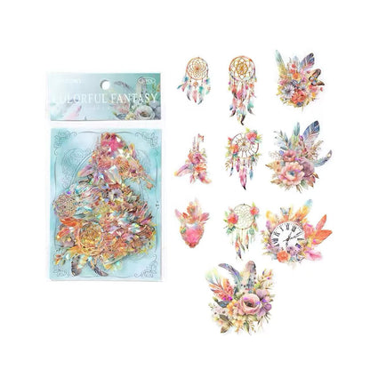 Holographic Floral PET Sticker