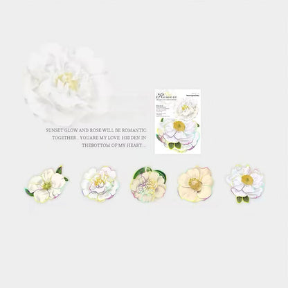 Holographic Blooming Flower PET Sticker