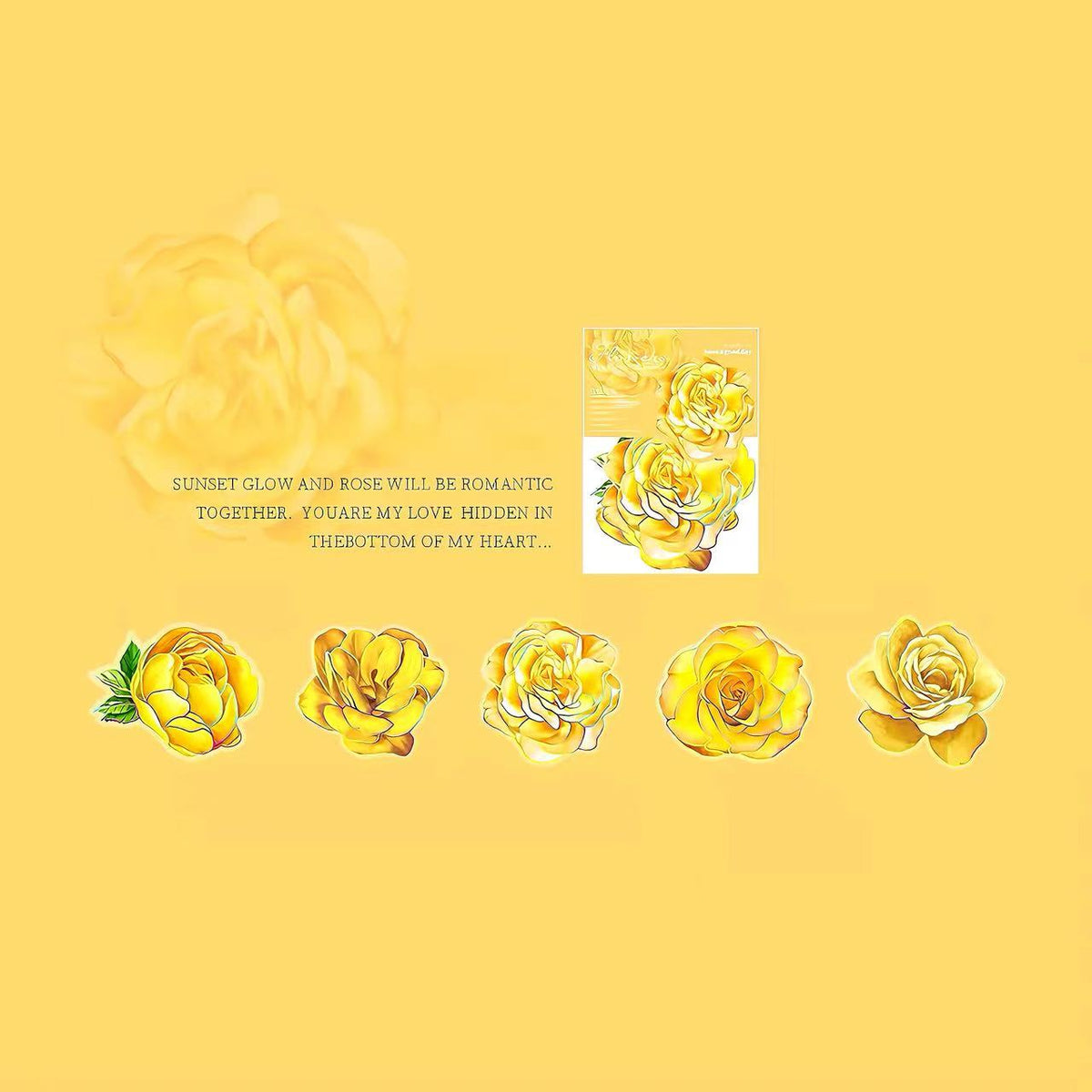 Holographic Blooming Flower PET Sticker