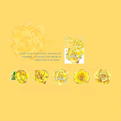 Holographic Blooming Flower PET Sticker