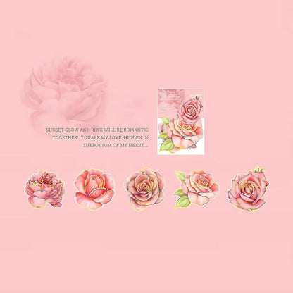 Holographic Blooming Flower PET Sticker