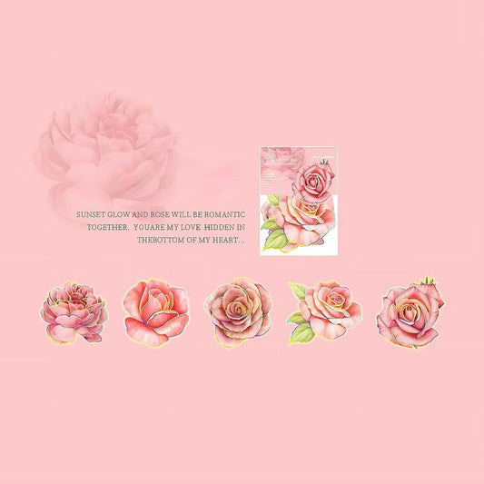 Holographic Blooming Flower PET Sticker