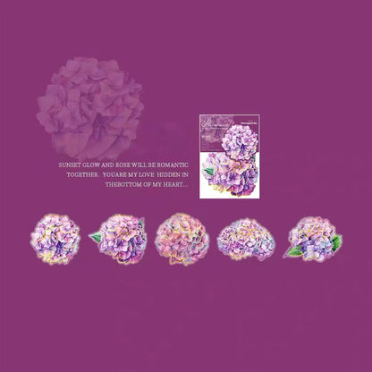 Holographic Blooming Flower PET Sticker