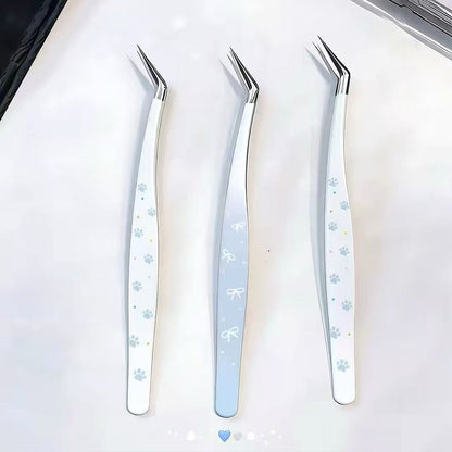Cat Paw & Bow Decorative Craft Tweezers