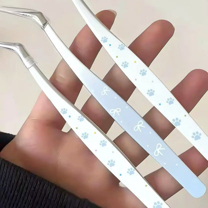 Cat Paw & Bow Decorative Craft Tweezers