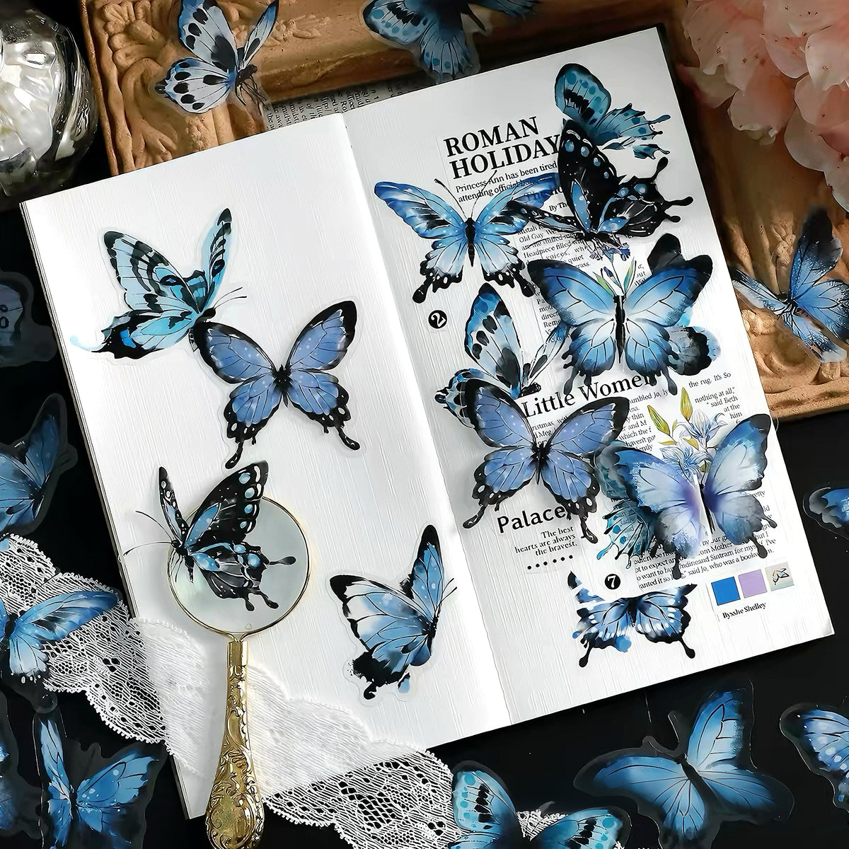Multicolor Butterfly Journal Sticker