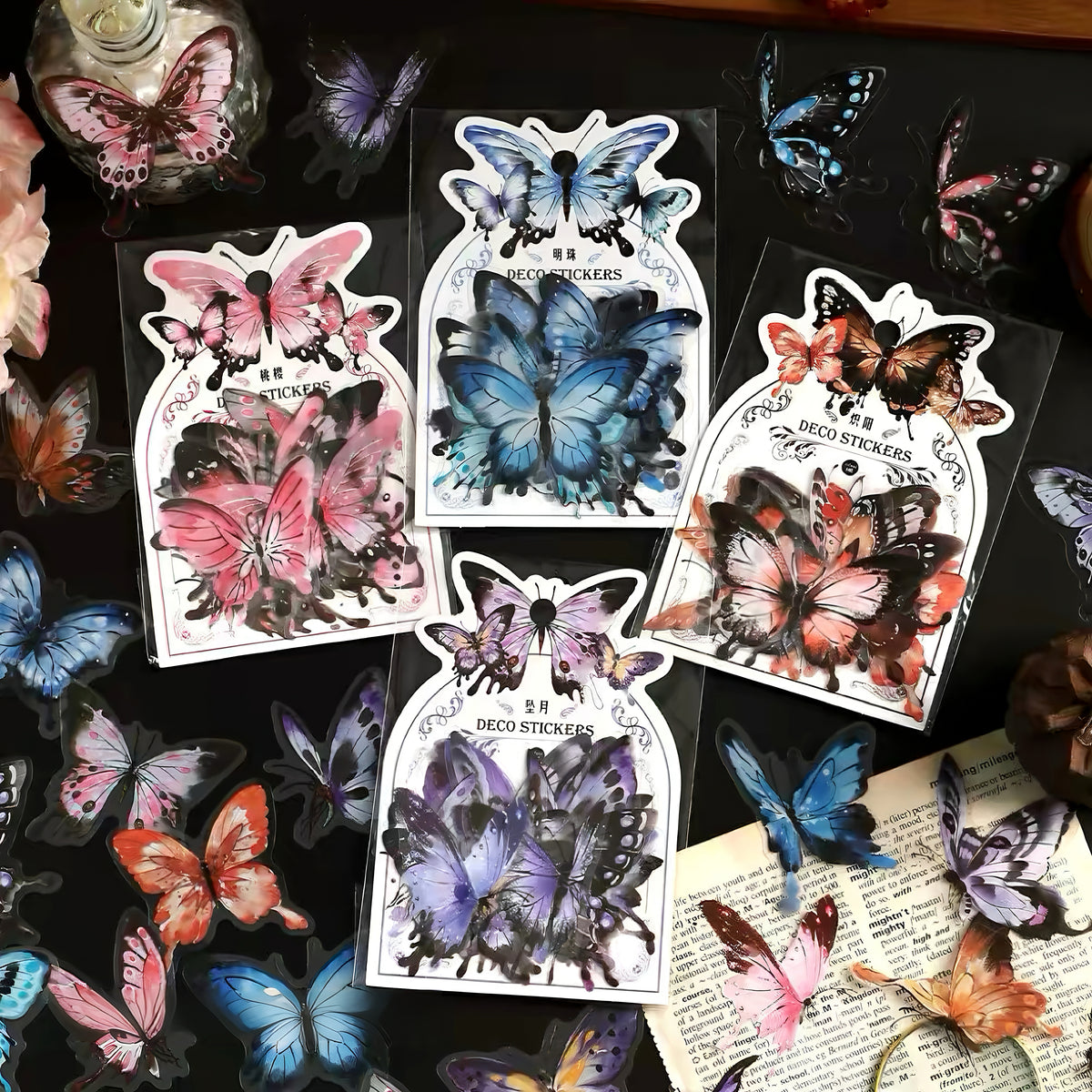 Multicolor Butterfly Journal Sticker