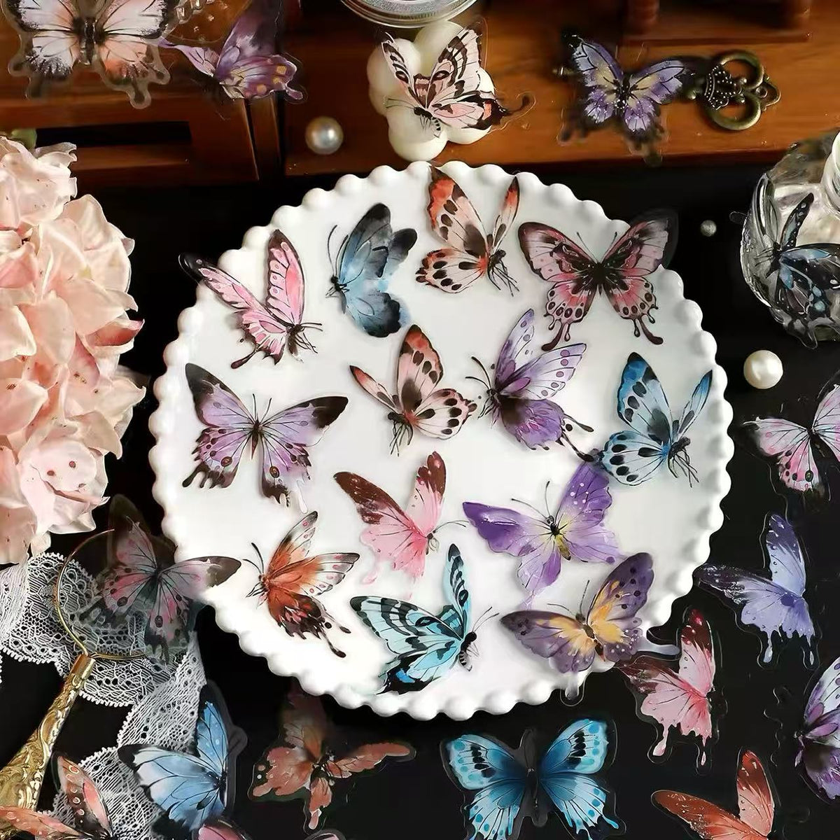 Multicolor Butterfly Journal Sticker