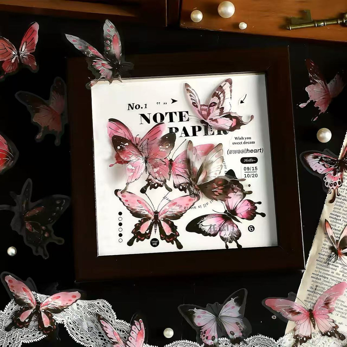 Multicolor Butterfly Journal Sticker